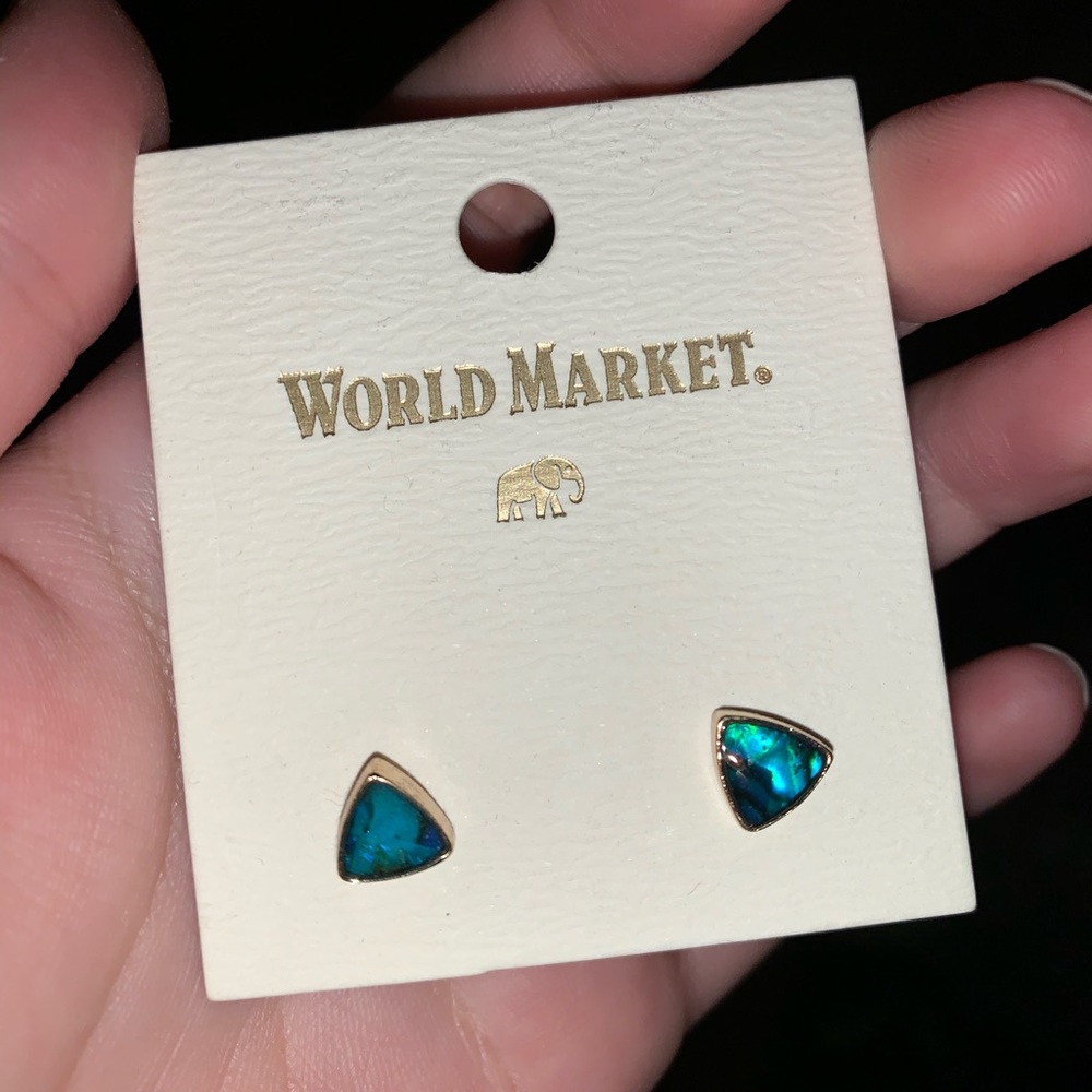 World Market blue earrings